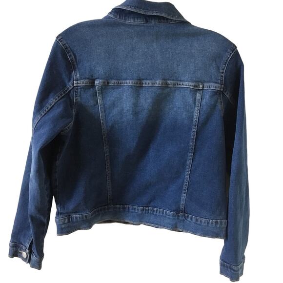 Old Navy Unisex Kid's Basic Jean Denim Jacket Blue Boy's Girl's Size XL 14-16 - Picture 2 of 7